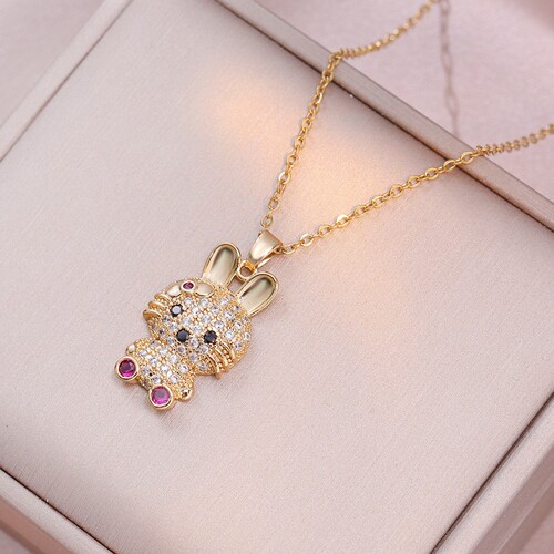 Fashion Heart Minimalist Design Versatile Elegant Simple Charming Necklace Pendant Clasp Lockchain Accessory for Women