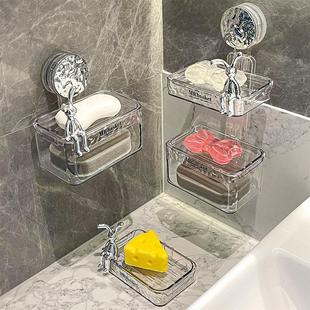 Powerful Suction Cup Non-Punch Soap Box Wall-Mounted High-Grade Household Toilet Soap Storage Rack High-Grade Draining Box