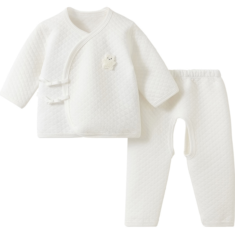 Primavera, otoño, invierno, ropa de bebé recién nacido, base 0 caliente, marzo, ropa interior de algodón delgada, ropa interior de otoño, set de abrigo de bebé
