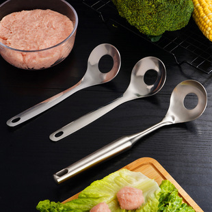 304 Stainless Steel Meatball Spoon Squeezed Meatball Spoon Making Fish Ball Artifact Household Mold Spoon Kitchen Tools Wholesale