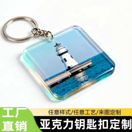 青岛旅游纪念亚克力钥匙扣定制二次元漫展动漫卡通亚克力挂饰定做