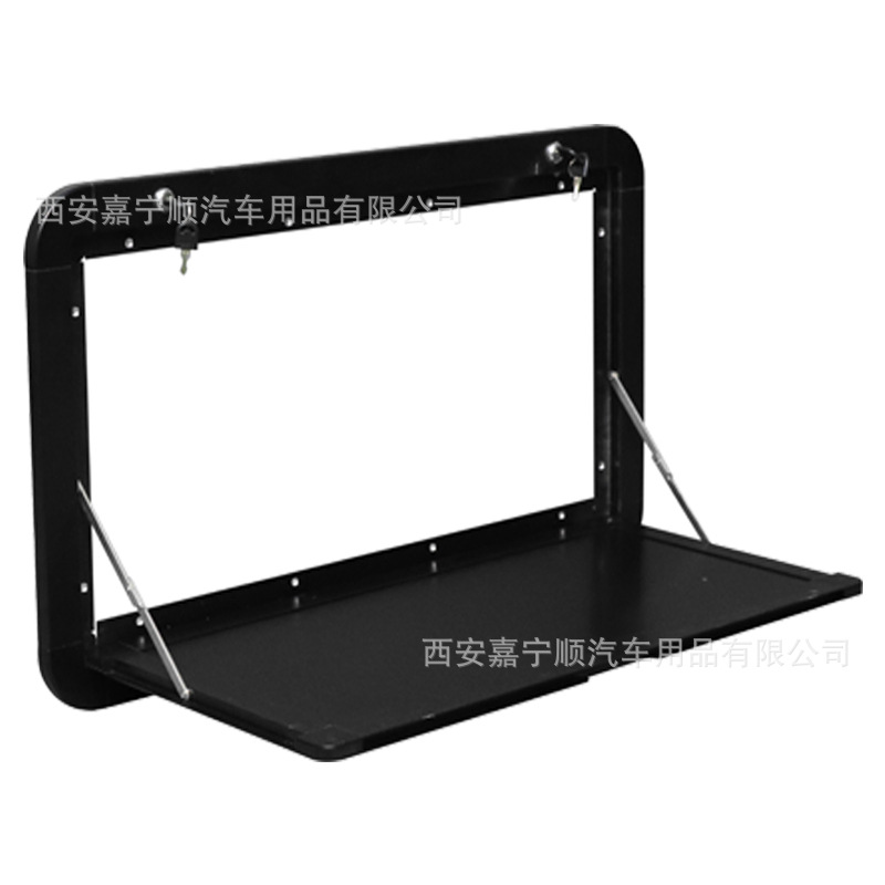 Mesa de comedor externa RV plegable con cerradura de escritorio adjunta mesa de cuerpo de coche tablero modificado aleación de aluminio del coche Mesa extendida cuerpo