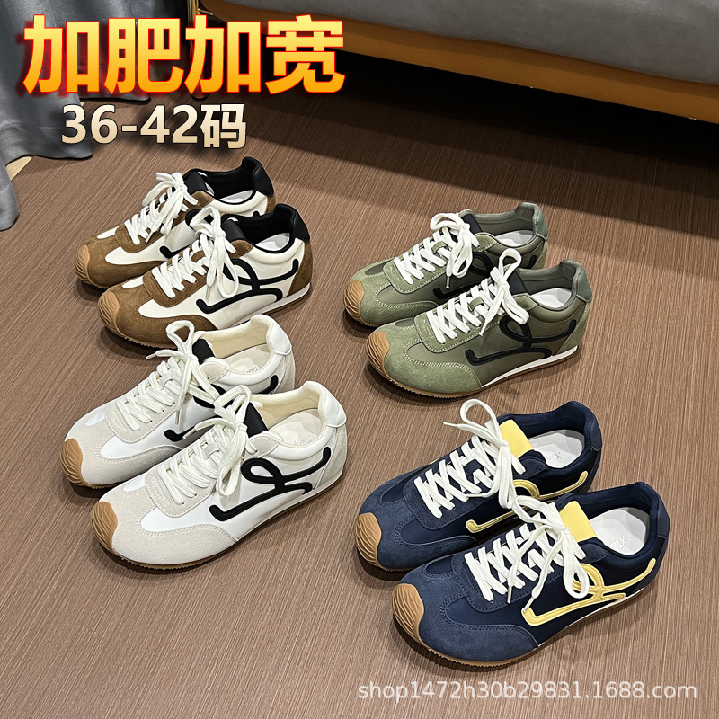 A1308-1 Extra Wide and Large Size German Training Women's Shoes, Spring and Autumn Retro Flat Sole Big Toe Sports Casual Forrest Gump Shoes A1308-1 Extra Wide and Large Size German Training Women's Shoes, Spring and Autumn Retro Flat Sole Big Toe Sports Casual Forrest Gump Shoes