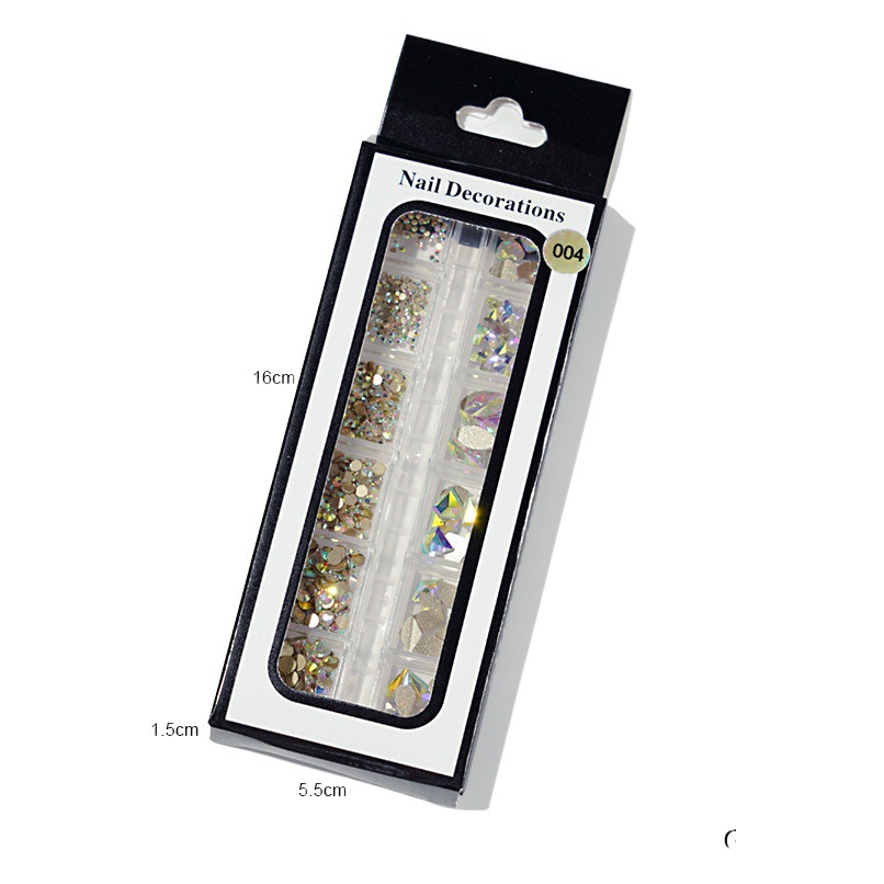 Nuevo arte de uñas especial en forma de diamante color mágico especial en forma de arte de uñas planas diamante cristal diamante joyería uñas pegatina lentejuelas accesorios al por mayor