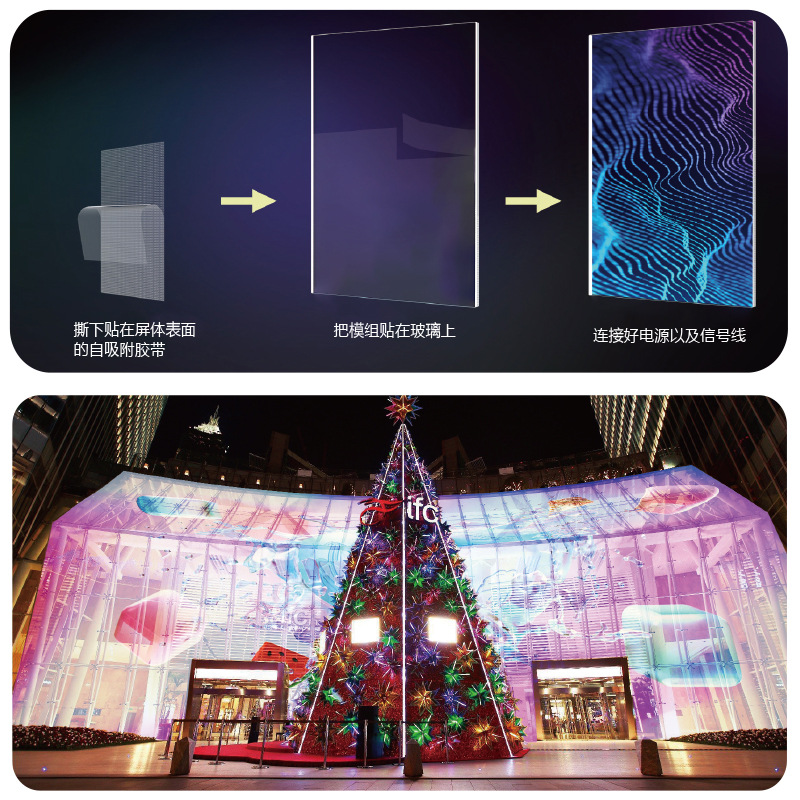 LED晶膜屏LED柔性贴膜屏高透LED玻璃屏LED透明显示屏led硅胶屏-阿里巴巴