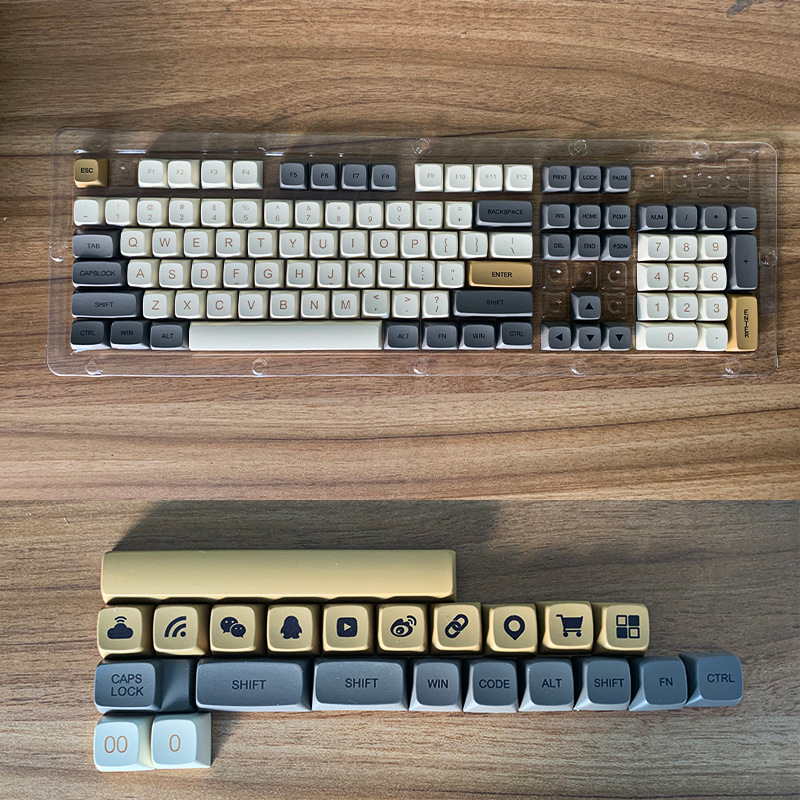 Keycaps Low Glow NUEVA VERSIÓN PBT, perfil XDA, compatible con layouts 61, 68, 75, 84, 87, 89, 96, 98, 100, 104 teclas