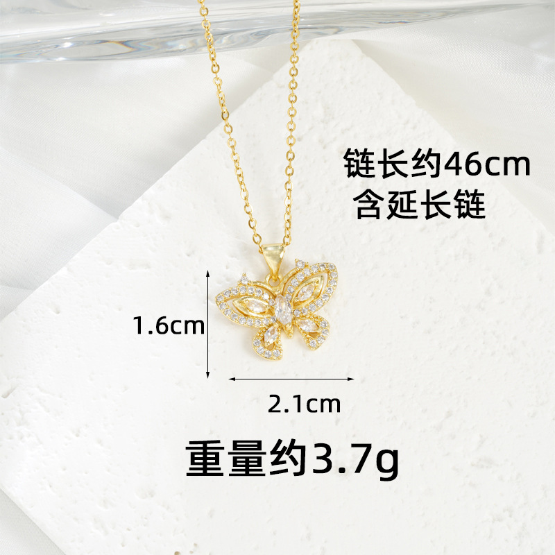 Collar de oro de arena transfronteriza de Vietnam lujoso ligero diseño hueco pendientes de mariposa de mariposa para mujeres retro joyas no se desvanecen