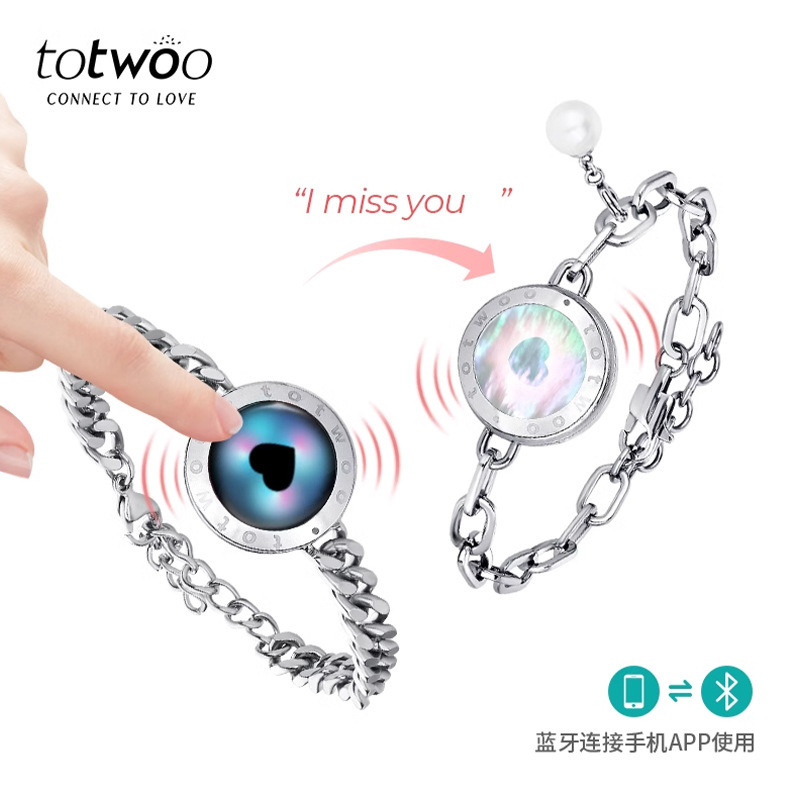 Totwoo霊サイ恋人異郷恋愛カップル遠隔交流ブレスレット知能誘導振動バレンタインデープレゼント|undefined