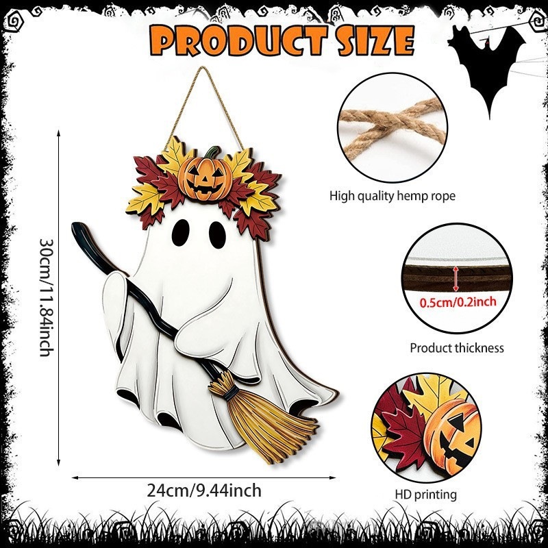 Colgante transfronterizo madera nueva atmósfera de fiesta de Halloween decoración del hogar patio decoración del vestíbulo lista de fabricantes de lote