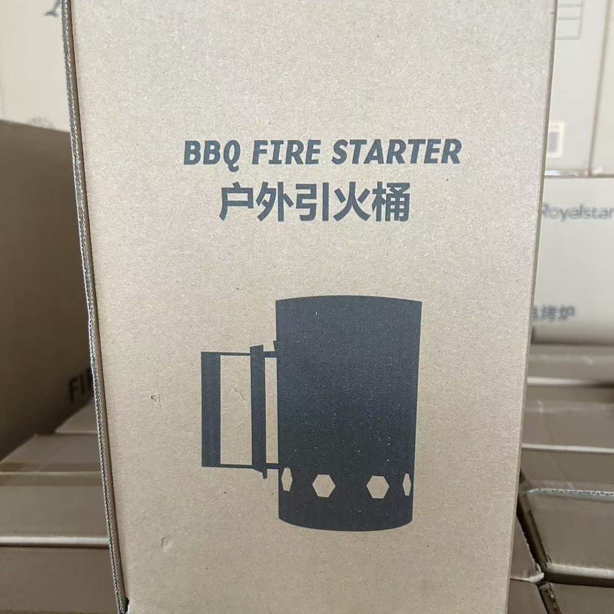 Encendedor de carbón para barbacoa, cubo de encendido de carbón, tubo de encendido para barbacoa al aire libre