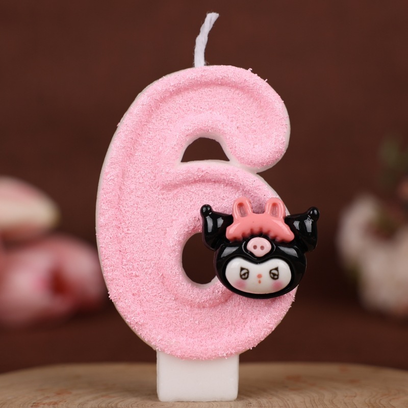 クロスボーダー Amazon 外国貿易デジタル誕生日キャンドル 1 歳ピンク 0-9 クロミ誕生日ケーキ手作りキャンドル|undefined
