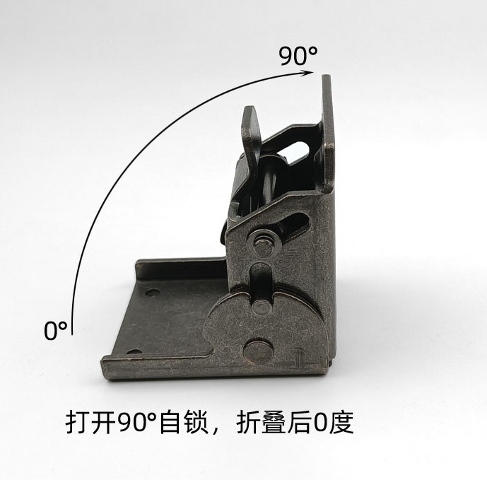 Mesa de comedor que conecta el código del ángulo del pie bisagra plegable muebles mesa de comedor 0 a 90 grados bisagra plegable de autobloqueo invisible