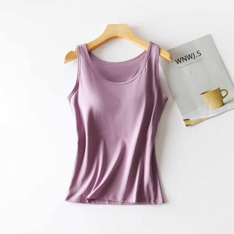 A generation of cotton with chest pad Vest Women's Cup bra one-piece bottoming underwear slim comfortable yoga exercise
