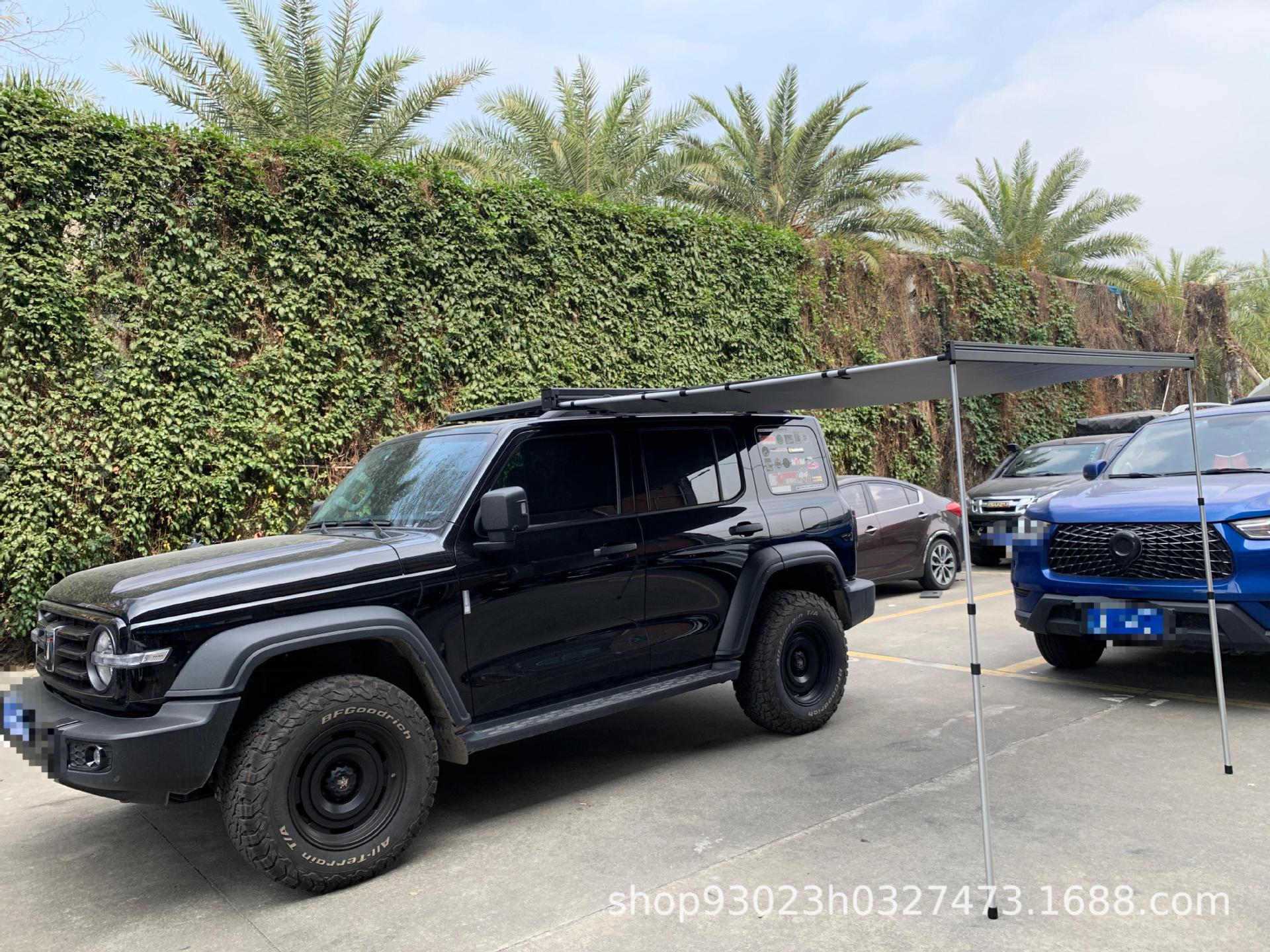 Car Side Tent Cross-Border Wholesale Semi-Automatic Aluminum Alloy Hard-Shell Side Canopy Car Side Tent Sunshade Canopy for Vehicle
