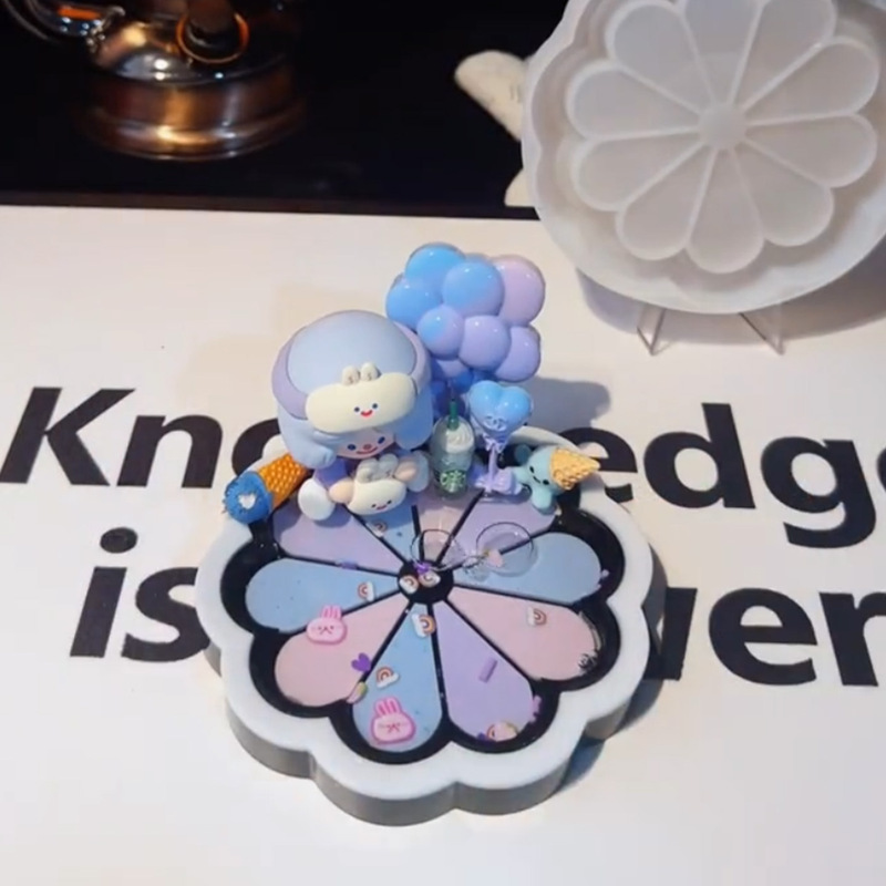 太った女の子diyケーキ花びらトレイシリカゲル金型手作花びら流砂石膏シリカゲル金型|undefined