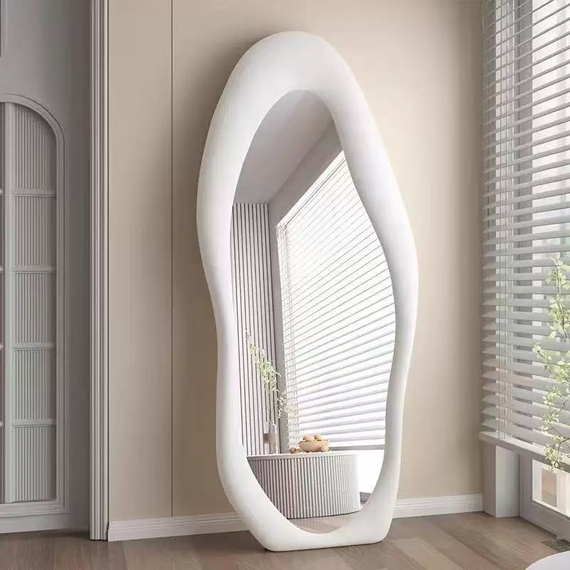 Espejo de cuerpo completo francés, diseño irregular, dormitorio hogar