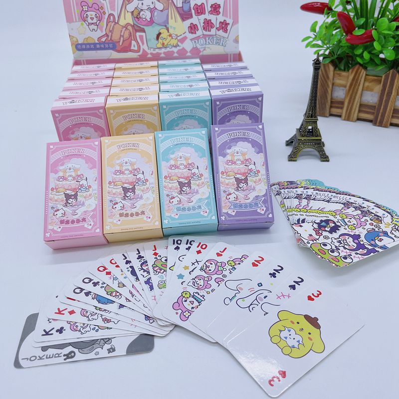Cartoon mini small poker children's table game card creative small toys exquisite surprise gift box can give gifts