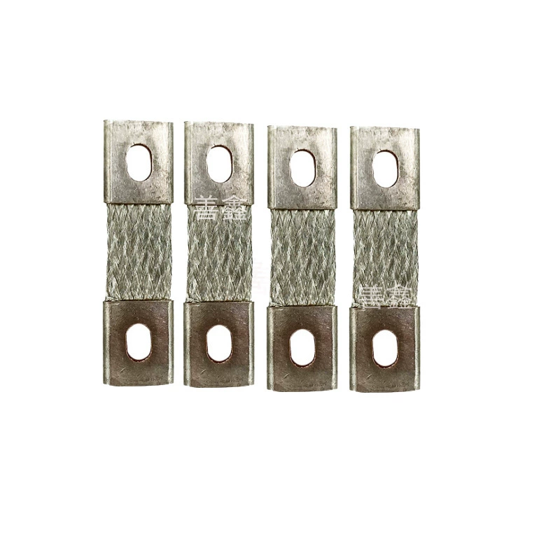 Мягкий соединительный провод с оплеткой аккумулятора Медный ряд для электрика Медный плетеный провод Гибкое соединение Луженая медная полоса Соединительная полоса