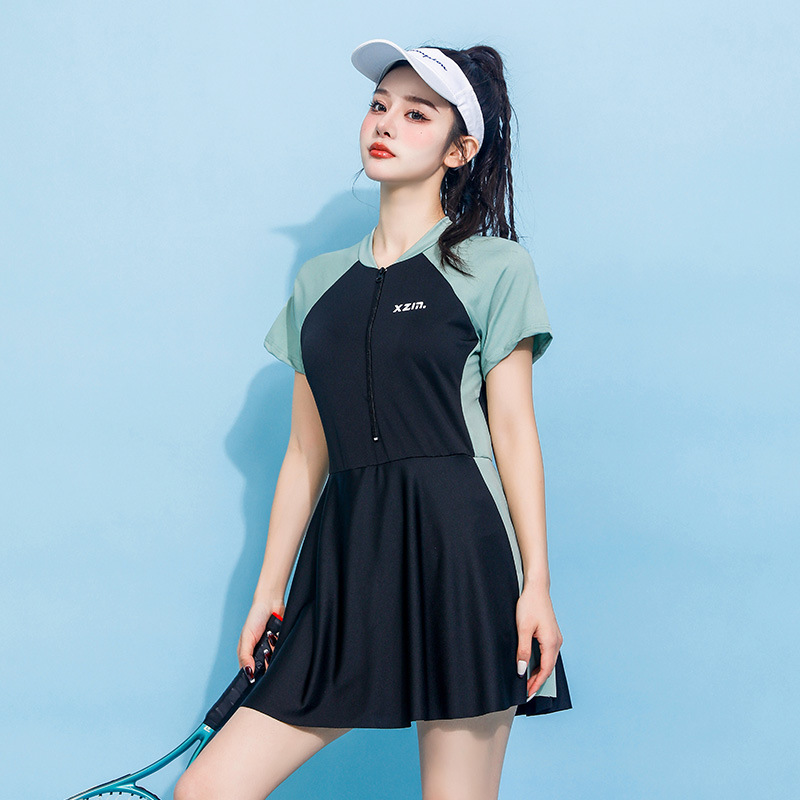 Plus tamaño traje de baño de las mujeres nuevo vestido de una sola pieza gordita chica adelgazamiento vacaciones caliente primavera deportes traje de baño al por mayor