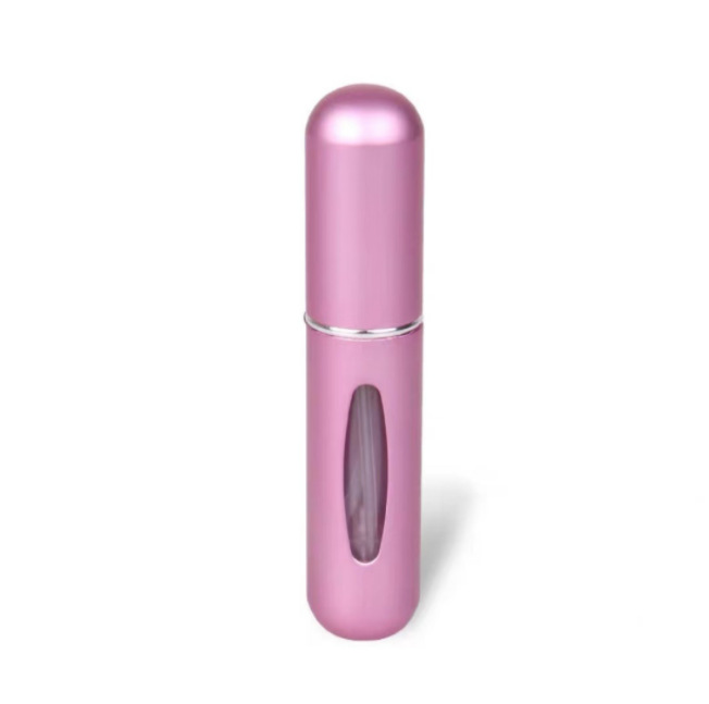 Botella de perfume de 5ml en stock, botella de spray recargable, botella de perfume de muestra de cosméticos de viaje portátil de aluminio