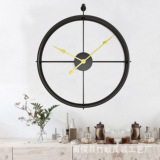 Cross -Bordder Amazon Product Double -Layer Железный тихий висящий колокольчик круглая часы часы с большими висящими часами модные настенные часы