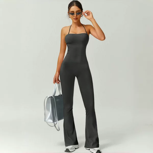 Cross-border 7-color 2-way wear yoga suit, quick-dry outdoor sports fitness wear for women, jumpsuit with a nude feel