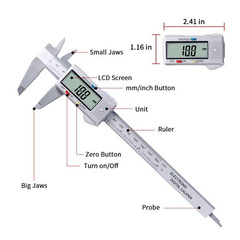 Electronic digital caliper, electronic vernier caliper 0-150mm high-intensity engineering plastic PA66 nylon caliper