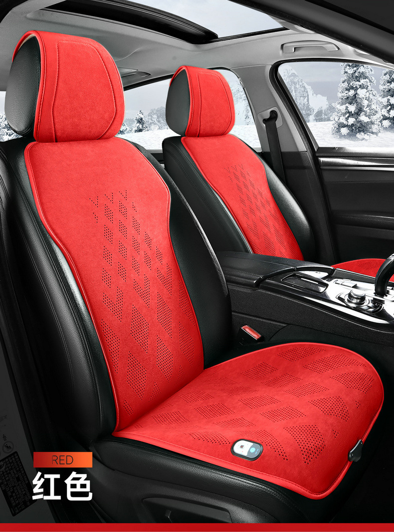 Car Heated Cushion Winter Car Warm Seat Fast Heating Electric Heating Plush Monolithic Cushion Cross-border Shipping