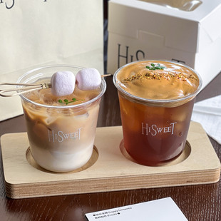 Disposable Pet Plastic Cup U-Shaped Coffee Cup Cold Drink Cup Thickeneded Milk Tea Cup 90 Caliber Drink Takeaway Cup