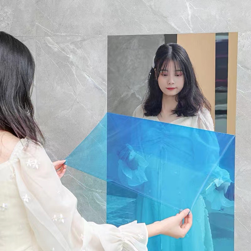 高清防刮镜子膜加厚软镜子膜镜面膜穿衣镜双面镜反光镀铝自粘墙贴