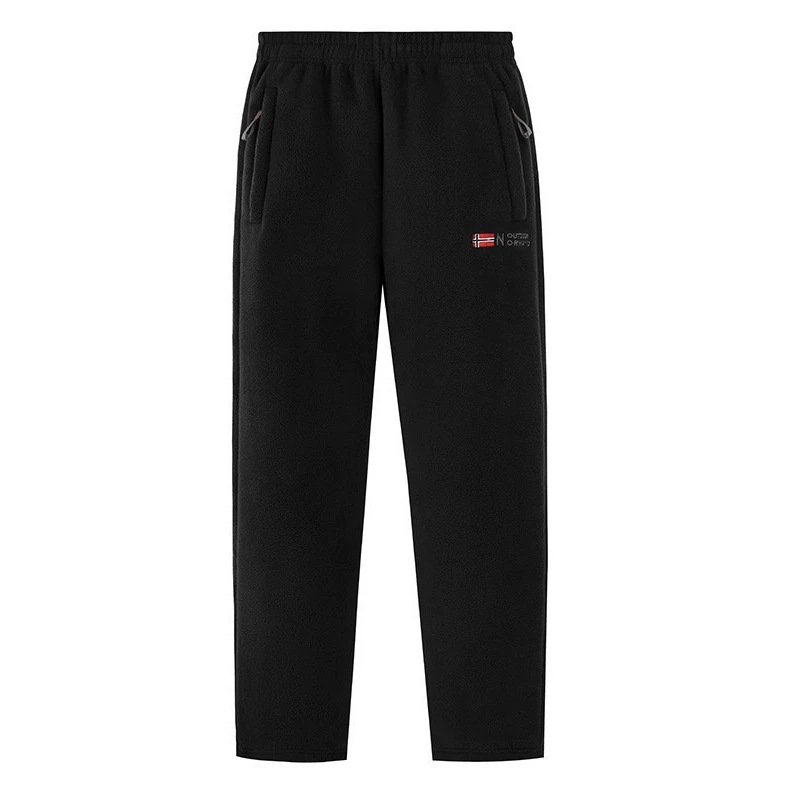High weight! Men's autumn/winter warm sweatpants, fleece-lined casual pants, loose straight leg, trendy menswear.