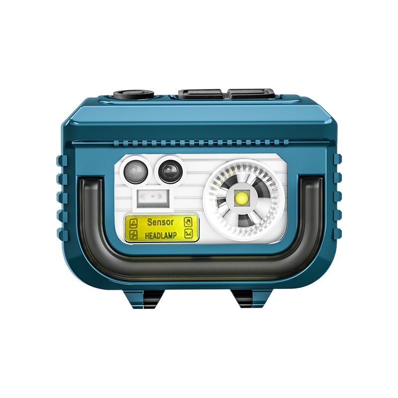 Carga de inducción mini faro multifuncional al aire libre noche corriendo pequeño faro luz de advertencia luz de equitación