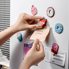 Personalized cake creative refrigerator stickers Nordic ins three-dimensional magnetic stickers magnet cartoon decorative magnetic stickers