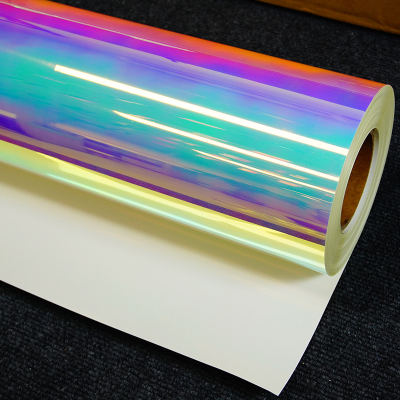Filme luminoso de color fantasma grabación de película de almacenamiento de luz de color brillante Hub casco adhesivo publicitario adhesivo láser adhesivo instantáneo