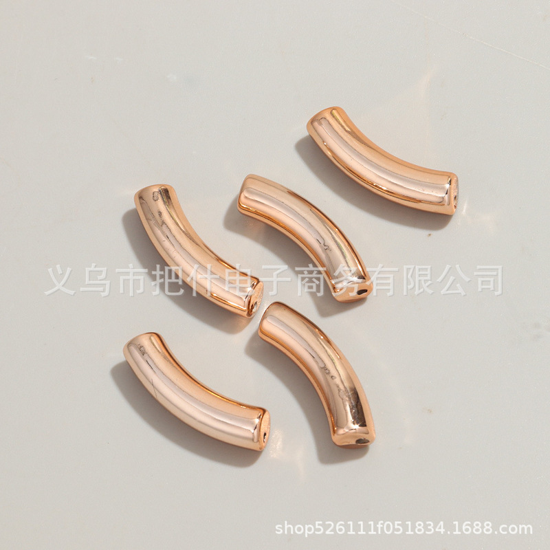 20颗/包弯管亚克力单色混色管珠DIY项链手饰项链发簪饰品配件批发|undefined