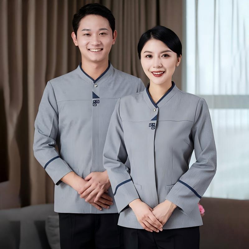Cleaning Work Clothes Long-Sleeved Women's Hospital Hotel Cleaning Staff Autumn and Winter Suit Property Manager Pa Plus Size Workwear
