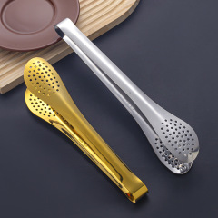 304不鏽鋼食物夾精巧夾烤肉夾酒店食品自助餐公用夾甜品夾麵包夾