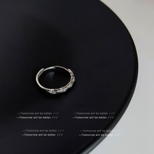 爱意缠绕！麻花圈锆石戒指女小众设计食指戒精致高级感开口戒指环