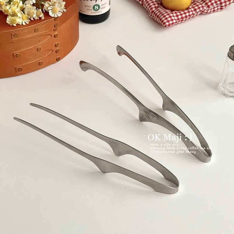 Stainless Steel Barbecue Clip Korean Barbecue Clip Food Clip Steak Clip Long Barbecue Clip Kitchen Food Clip
