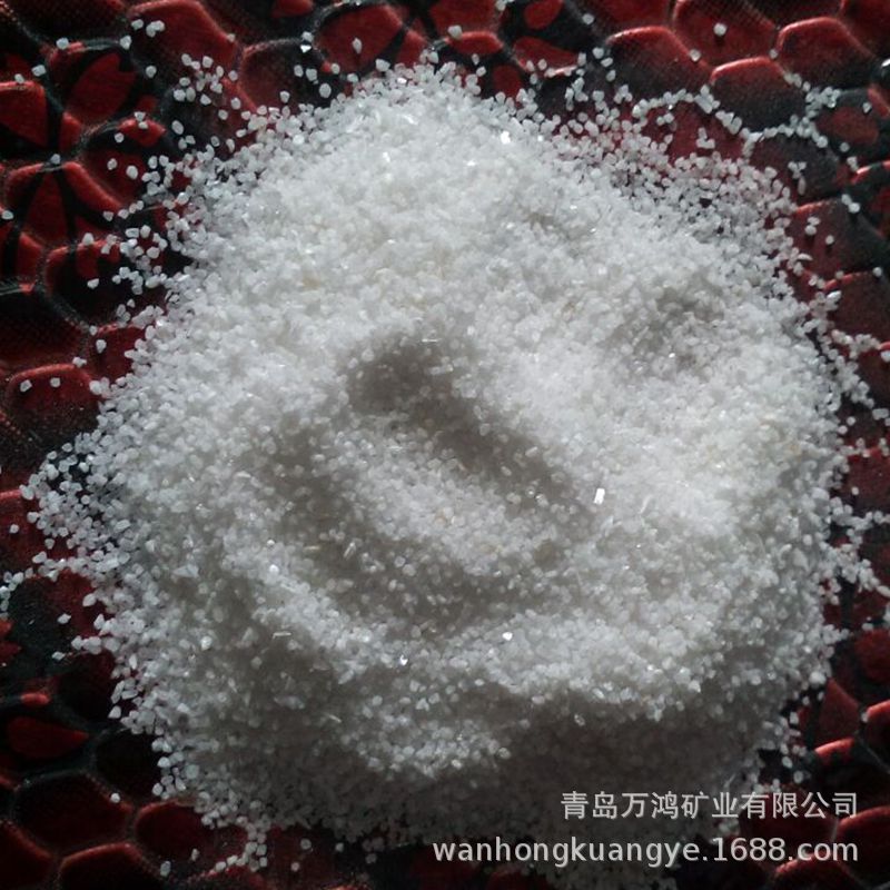 万鸿40-80目石英砂硅砂 填充白色石英沙粘结剂用机制白沙草坪砂