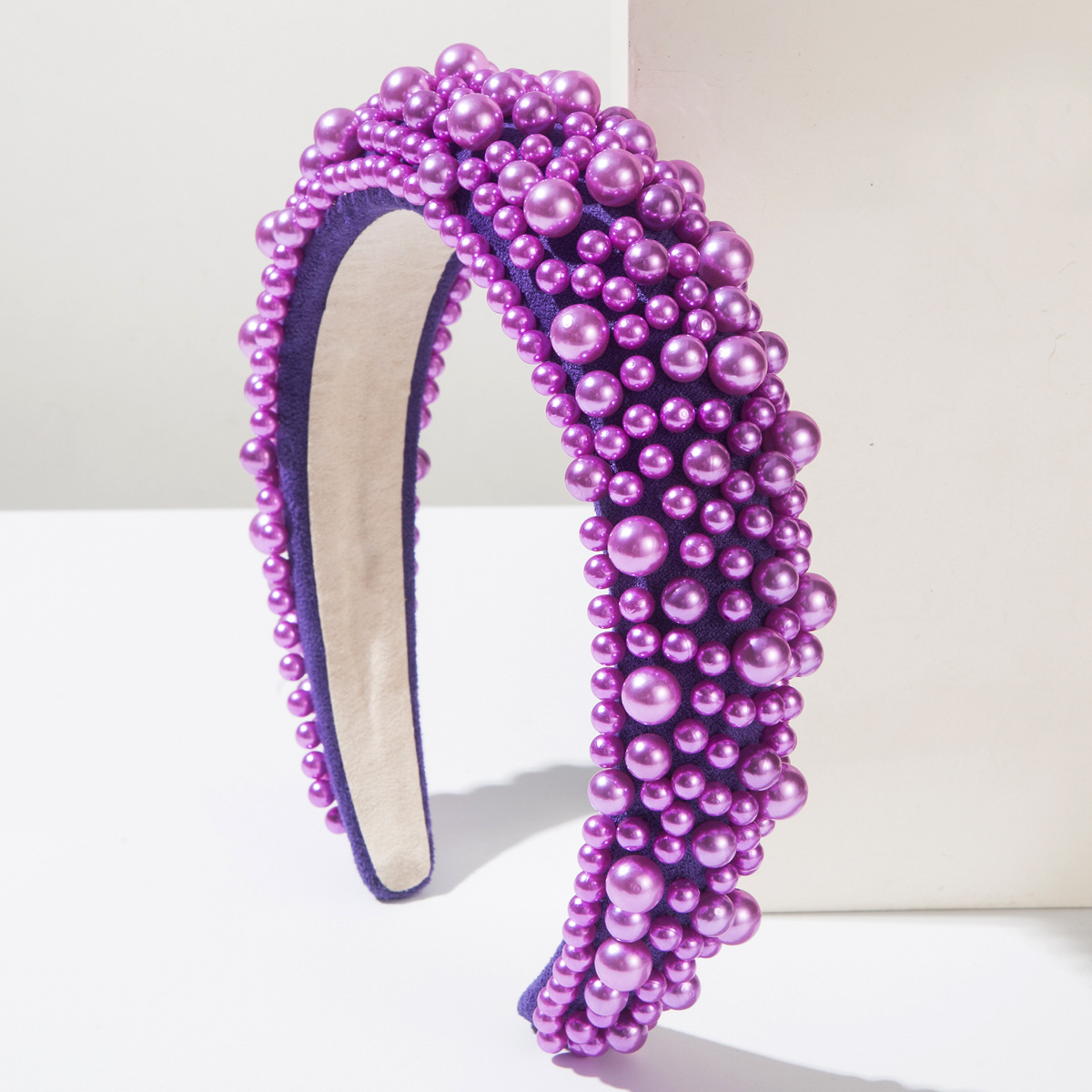 Diadema Heeming estilo europeo y americano, diadema de esponja con perlas para el cabello, accesorio para el cabello rosa para el Día de San Valentín, diadema con elementos de carnaval