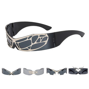 Future technology one-piece coated sunglasses, personalized disco party, funny sunglasses, European and American cross-border glasses decoration