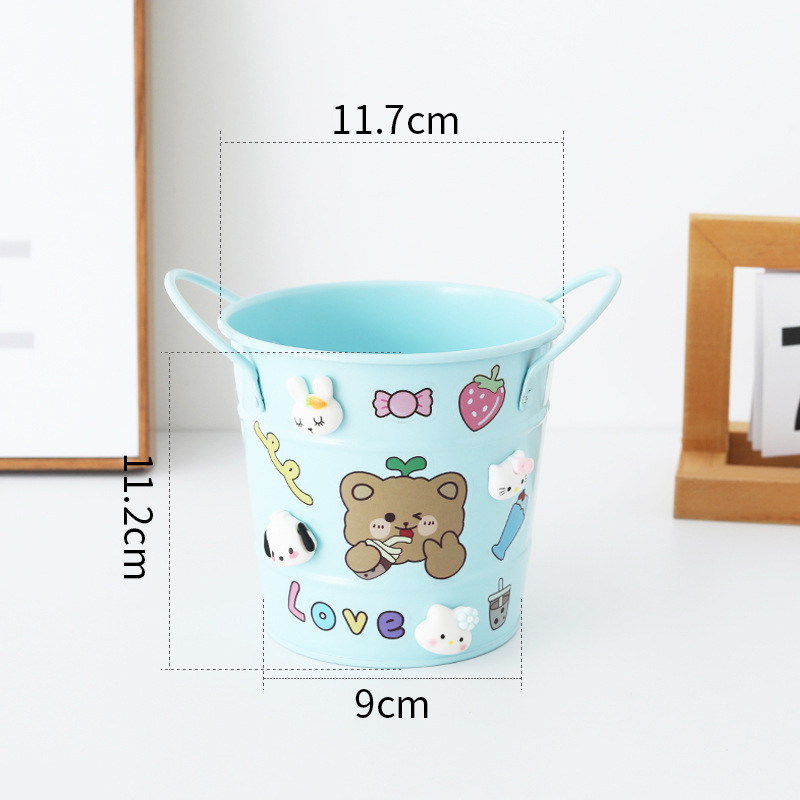 바이노 럴 펜 라이트 블루 + 곰 스티커 + 랜덤 스테레오 패치 4