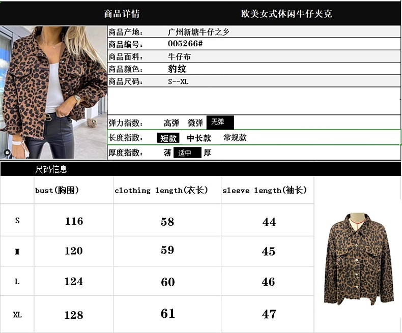 Leopard Print Denim Jacket Style
