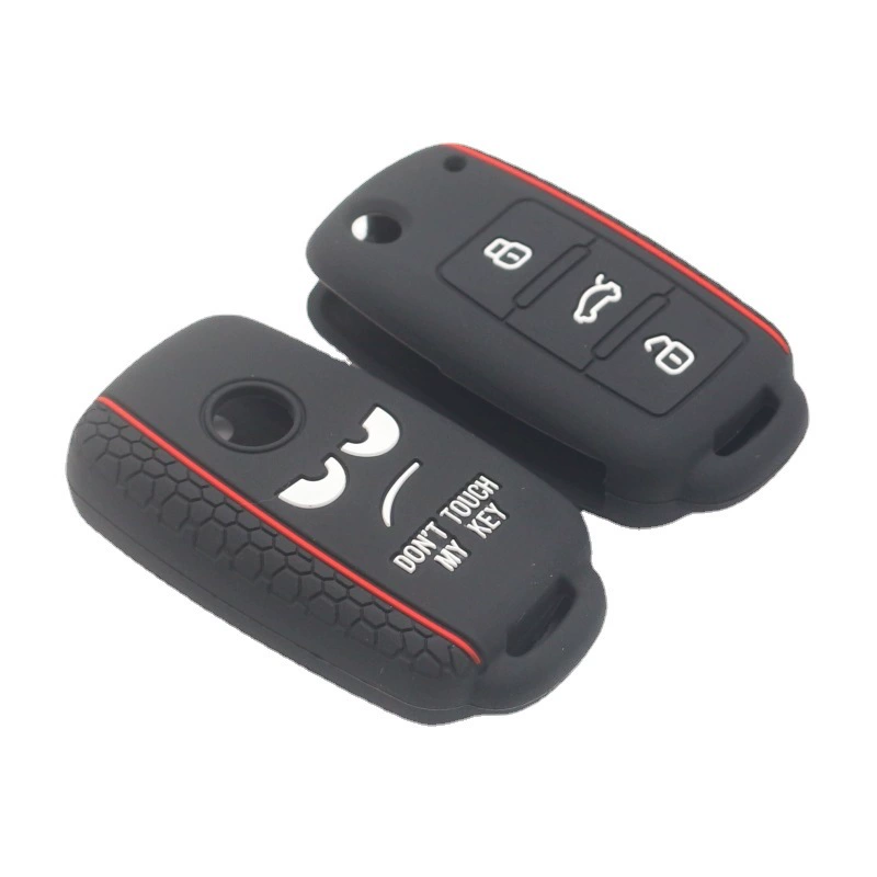 Заводская прямая сумка для ключей от автомобиля для Volkswagen 3-кнопочная оболочка пульта дистанционного управления силиконовая крышка подходит для ключа