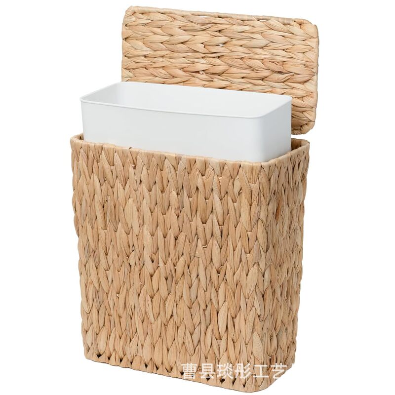 Cross-border woven storage basket, storage bin, trash basket, storage basket for bedroom and living room, miscellaneous item storage basket