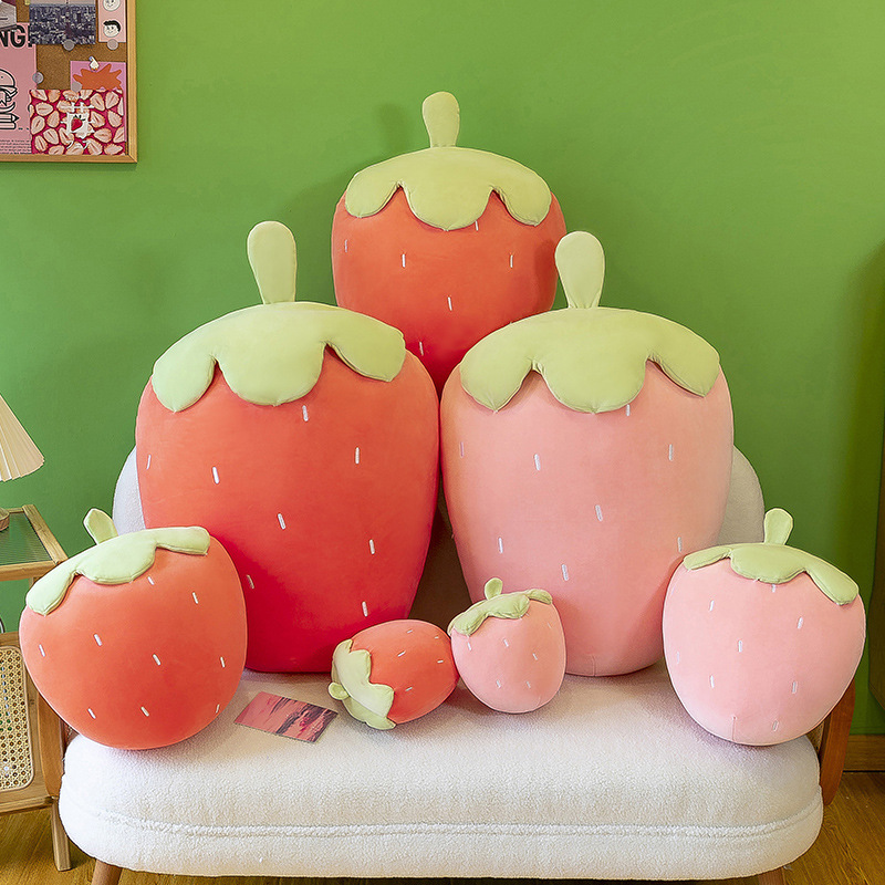 Artificial Big Strawberry Pillow Cute Plush Toy Large Ins Girl's Heart Fruit Cushion Chasing Play Doll