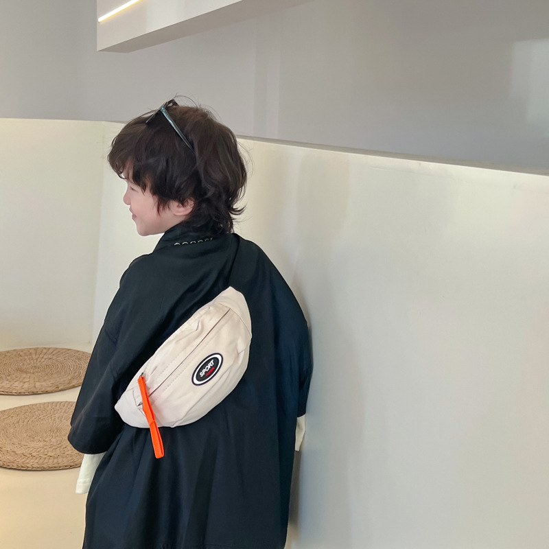 Bolso infantil nuevo de otoño e invierno 2025, bolso de lona informal y sencillo, monedero para niños y niñas, bandolera pequeña con letras a la moda.