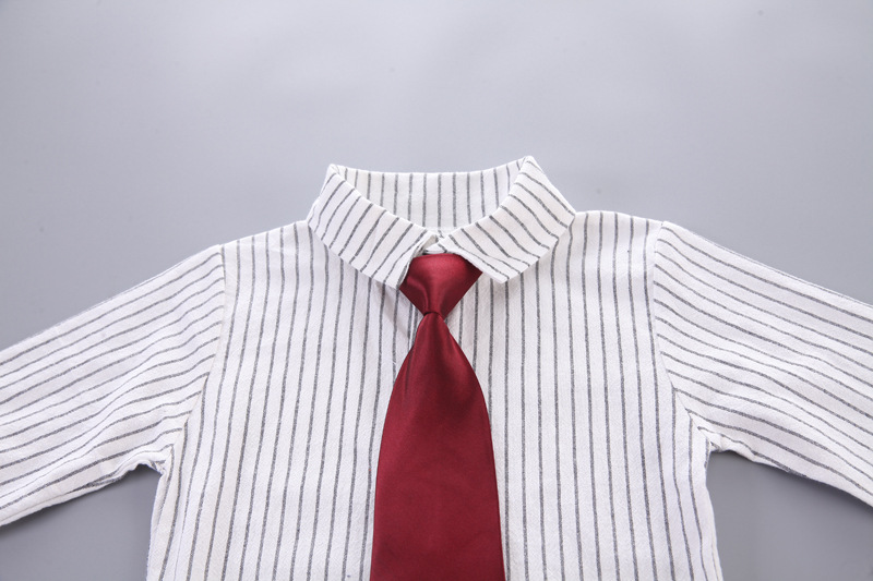 Abito da bambino, cravatta da ragazzo, abito da uomo, pantaloni a maniche lunghe autunnali e invernali, set da quattro pezzi_voghion.com