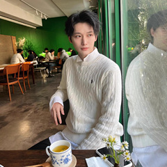跨境RL拉夫小马标针织衫男情侣保暖圆领毛衣秋冬刺绣麻花纯色毛衣